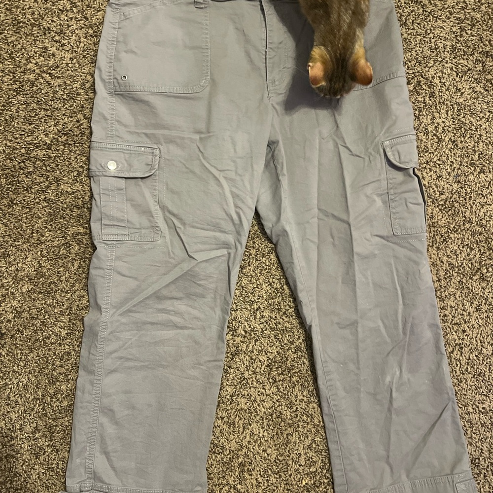 Lee Gray Cargo Pants with Utility Design